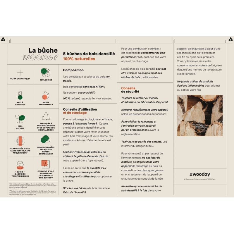 Bois Densifié Premium – 96 Paquets de 5 Bûches (~925 kg) 3 Bois Densifié Premium – 96 Paquets de 5 Bûches (~925 kg)