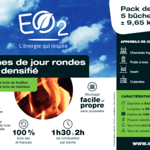 Bûches Densifiées de Jour EO2 – Palette 104 Paquets