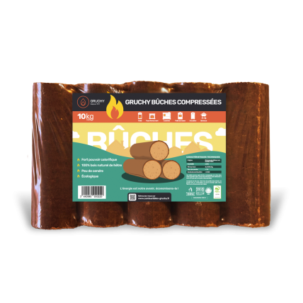 Palette de bûches densifiées - 100% HÊTRE - Gruchy