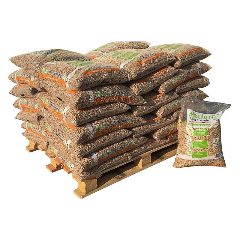 GRANULÉS DE BOIS Moulin Bois Energie 1/2 Palette de 36 Sacs de 15kg soit 540kg