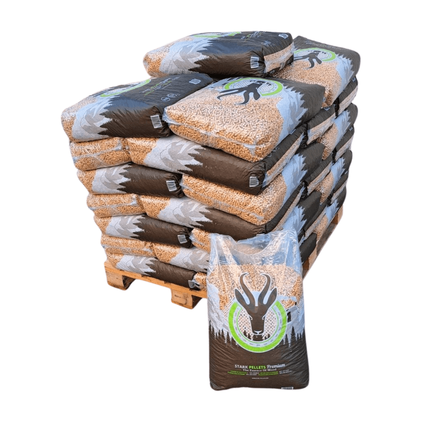 Granulés de bois STARK PELLETS 1/2 Palette de 36 Sacs de 15kg soit 540kg