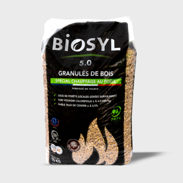 Granulés de Bois BIOSYL (Sac de 15kg) 66 sacs