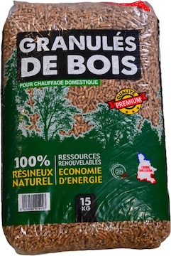 Granulés de bois Premium ECO BOIS ENERGIE - 66 sacs 990kg