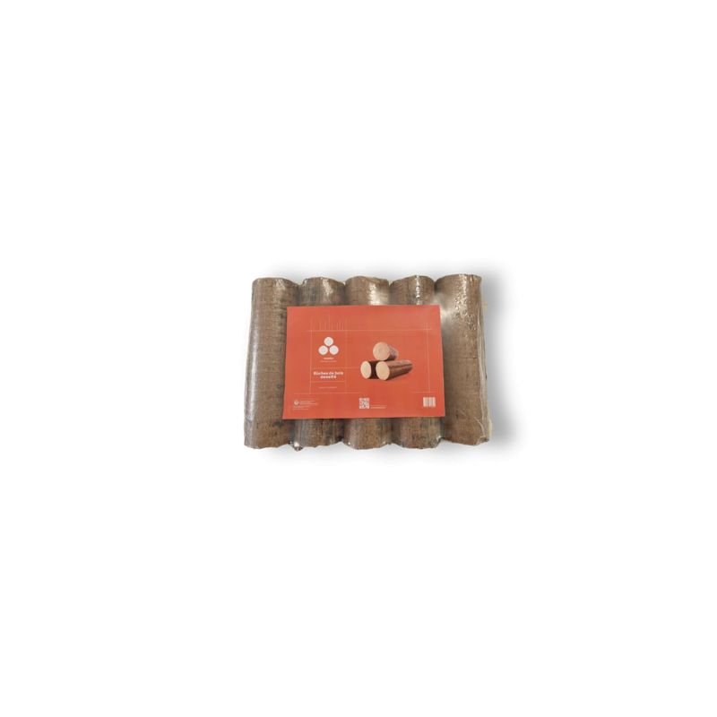 Bois Densifié Premium - 96 paquets de 5 bûches - Palette environ 925kgs
