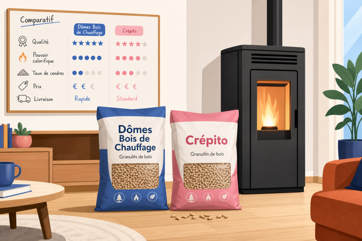 Dômes Bois de Chauffage vs Crépito pour poêle moderne 5 comparatif pellet crepito domes bois featured image