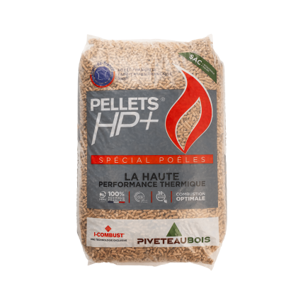 Granulés de bois HP+ - Piveteau - Palette de sacs de 15kg