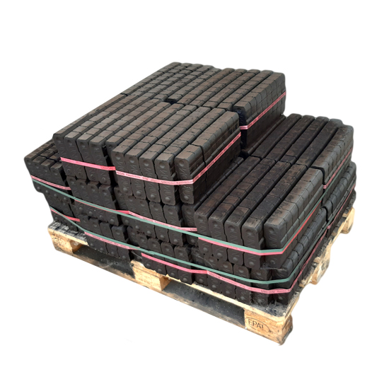 BRIQUETTE DE LIGNITE Demi palette de 20 paquets de 25kg soit 500kg