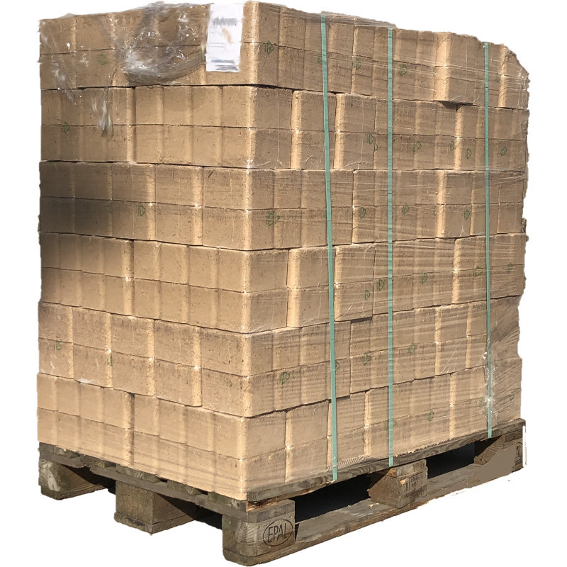 Pavé de bois compressé 100 % chêne - Palette 960 kg