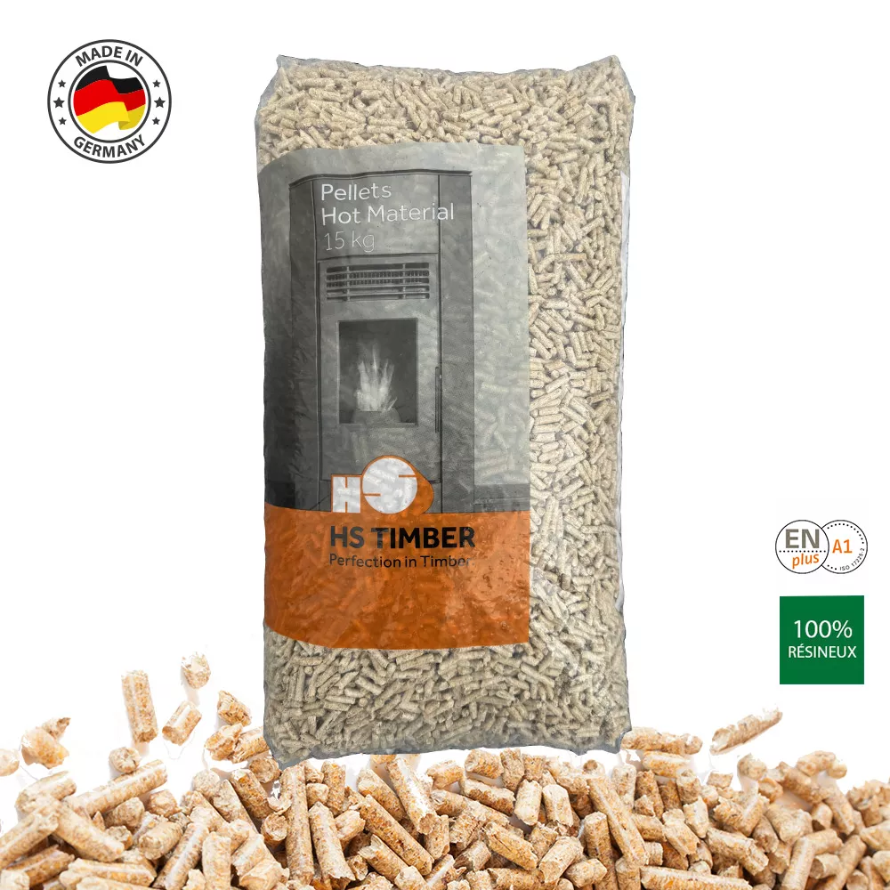 Pellets HS Timber – Palette de 66 sacs de 15 kg – 100% résineux