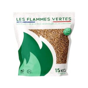 Granulés Flammes Vertes – Palette 65 Sacs 15 kg (975 kg)